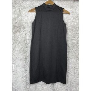 Susan Graver Sleeveless Mock Neck Sheath Midi Dress Casual Career Size S 4/6